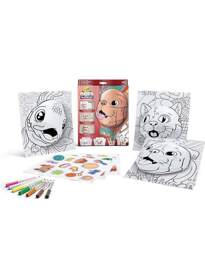 Crayola ألوان نابضة: اكتشف طريقة جديدة ومبتكرة للتلوين واجعل فنك ينبض بالحياة مع هذه الصفحات الملونة التي تصبح ثلاثية الأبعاد! - Image 1