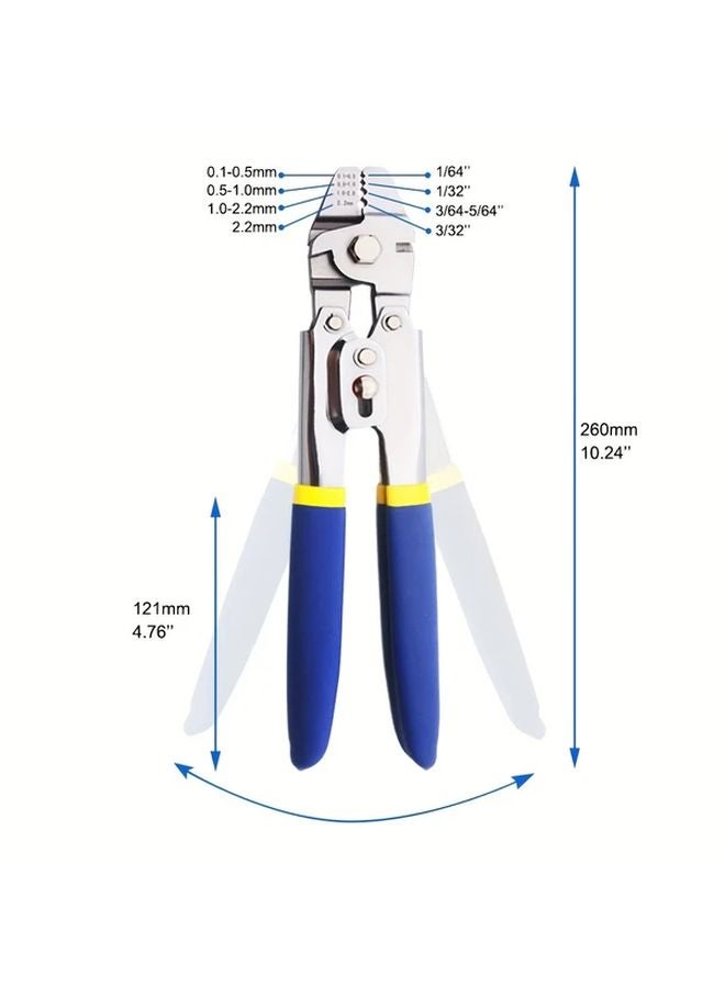 Steel Wire Rope Crimping Tool Set 1 Plier 300 Sleeves Cable Crimping Diameter 2 2mm - Image 5