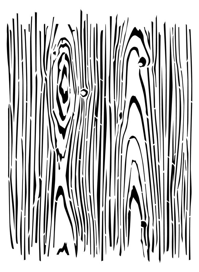 Designer Stencils Faux Wood Grain Stencil (10 mil Plastic) | Decor Stencils for Painting on Wood, Wall, Tile, Canvas, Paper, Fabric, Furniture and Floor | Reusable Stencil | FS024 by Designer Stencils - Image 1