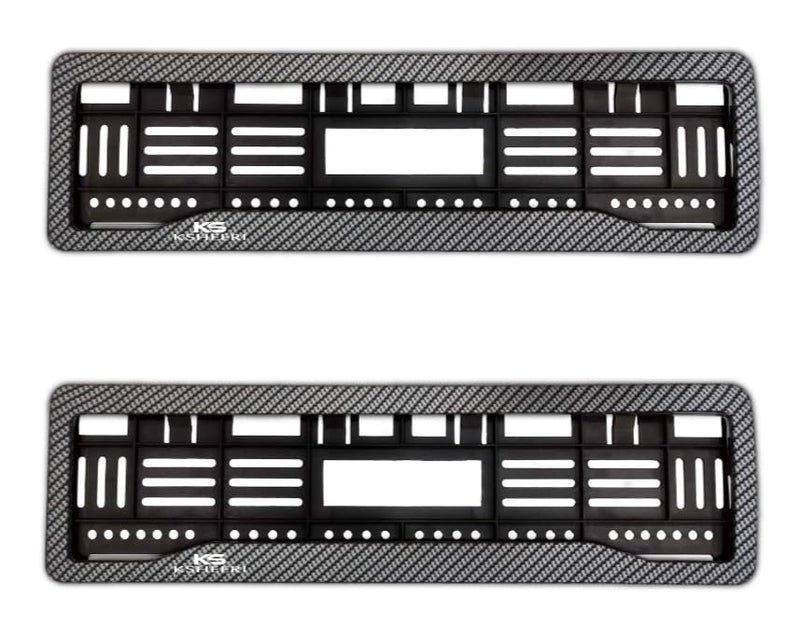 KSHEERI Baleno Number Plate Frames (Front and Rear) Cover Carbon Fiber Texture Lining Car Registration Plate Holders for Baleno (Set of 1) - Image 2
