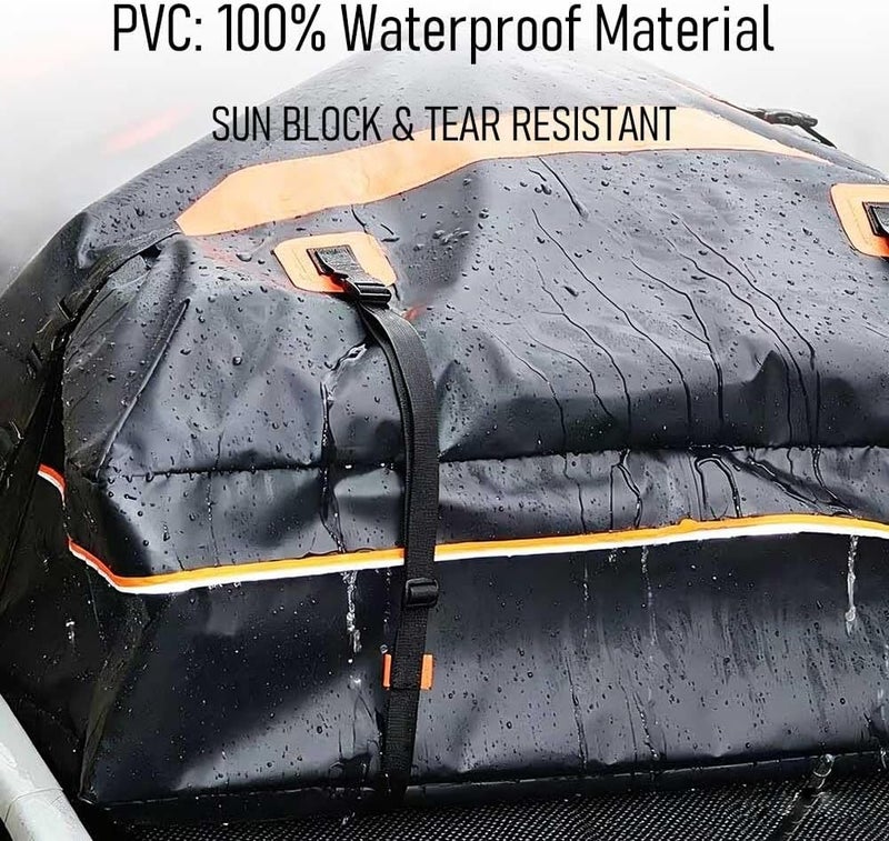 Car Rooftop Cargo Carrier Bag for Fiat Linea 323 2007-2018,Waterproof Anti-Tear Rooftop Bag car top Cargo Bag with Door Hooks and Non-Slip Mat - Image 3