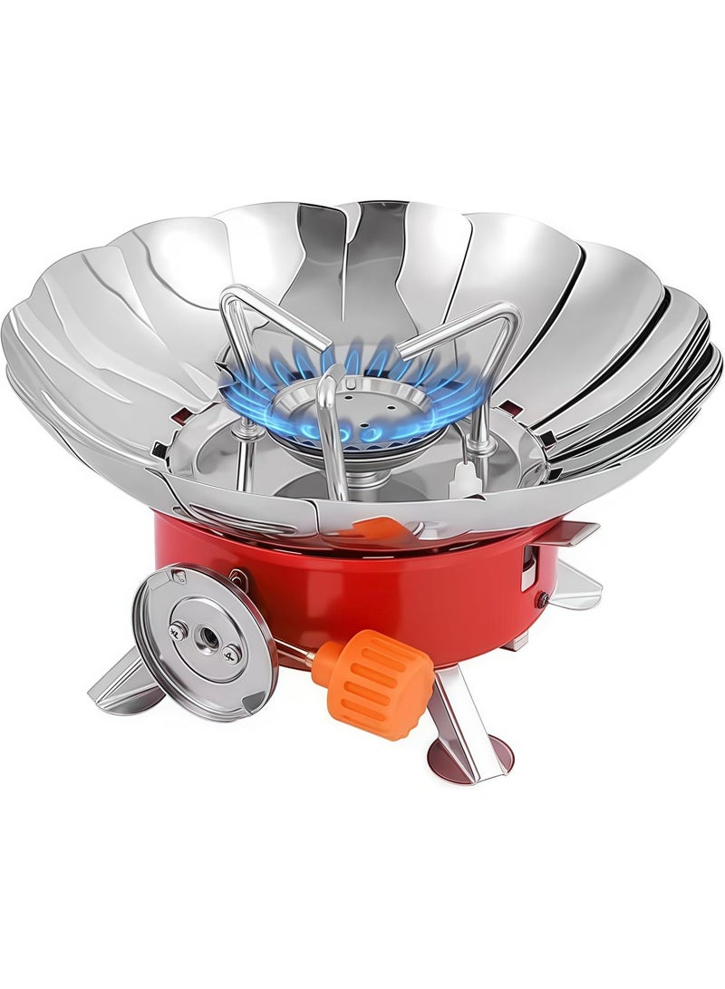 Kovar Portable Windproof Camping Stove, Outdoor Cooking Gas Stove with Piezo Ignition, Compatible with Butane and Propane, Lightweight Stainless Steel Stove for Hiking, Travel and Picnics K-203 - Image 1