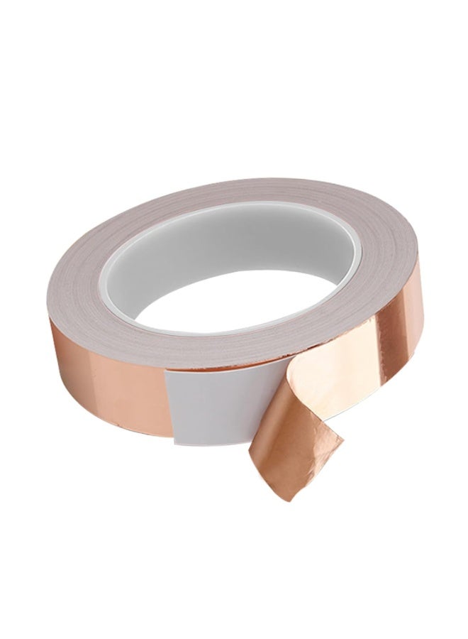 BIGTHREE Copper Foil Tape, 25 mm x 20m Single Sided Copper Tape, Outdoor Anti-Slug Copper Tape Rings, Copper Tape with Adhesive for EMI Shielding, Solder Paper Circuit, Electrical Repairs - Image 1