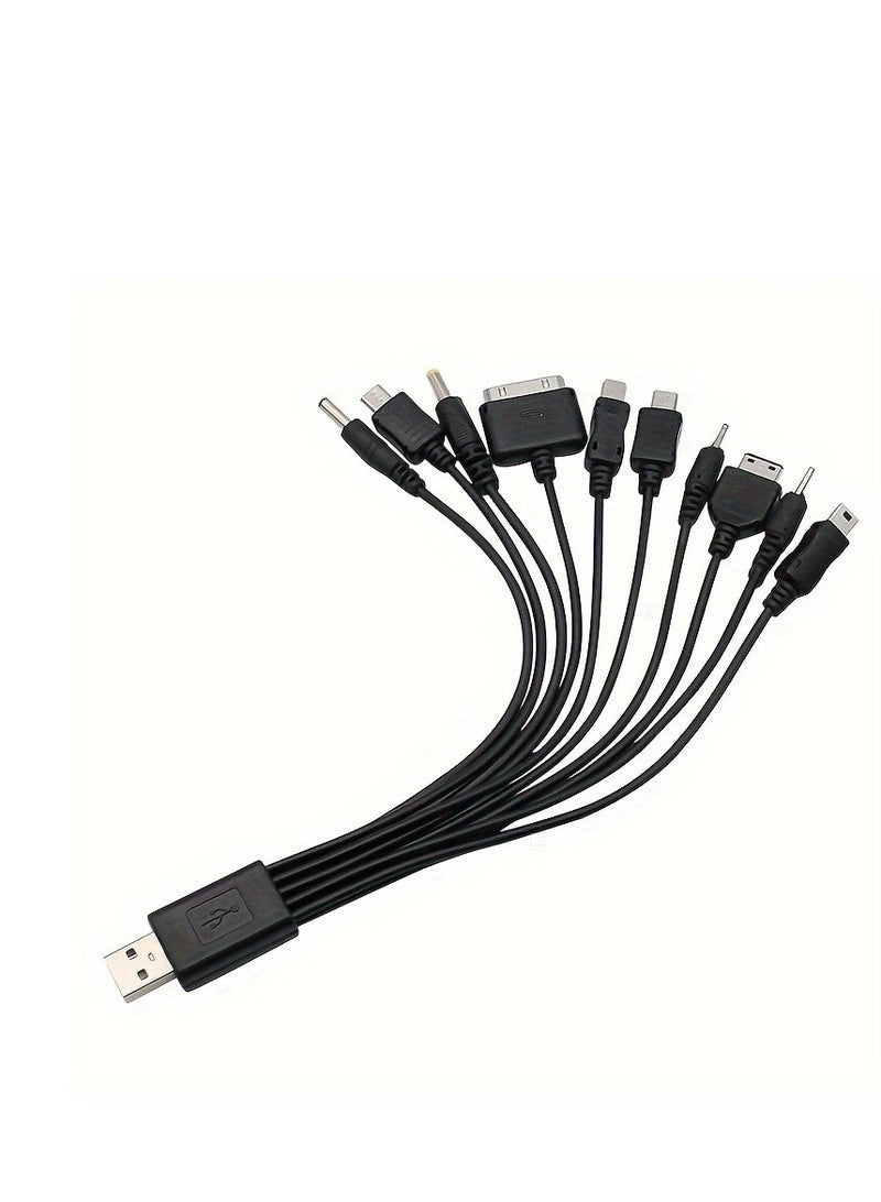 Universal USB To Multi Plug Cell Phone Charger Cable 10 To 1 USB Cable For Samsung/Xiaomi/Google/OPPO/Vivo Charger Cable  - Image 1