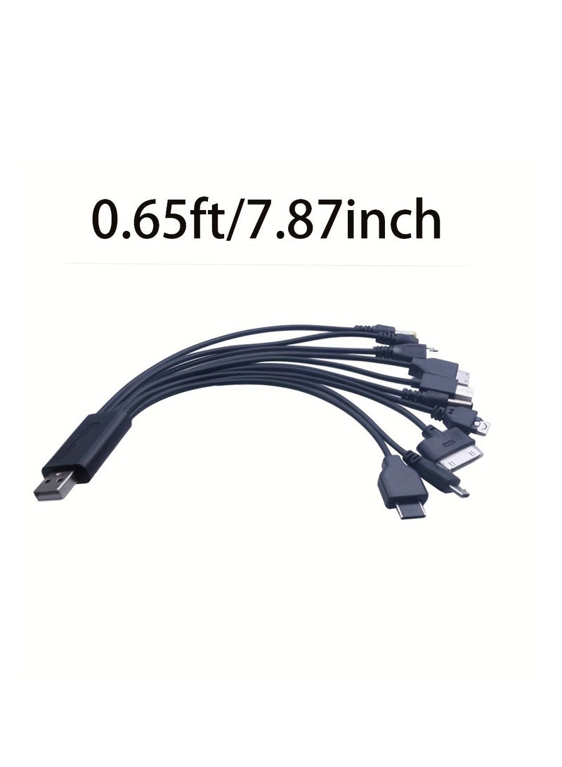 Universal USB To Multi Plug Cell Phone Charger Cable 10 To 1 USB Cable For Samsung/Xiaomi/Google/OPPO/Vivo Charger Cable  - Image 4