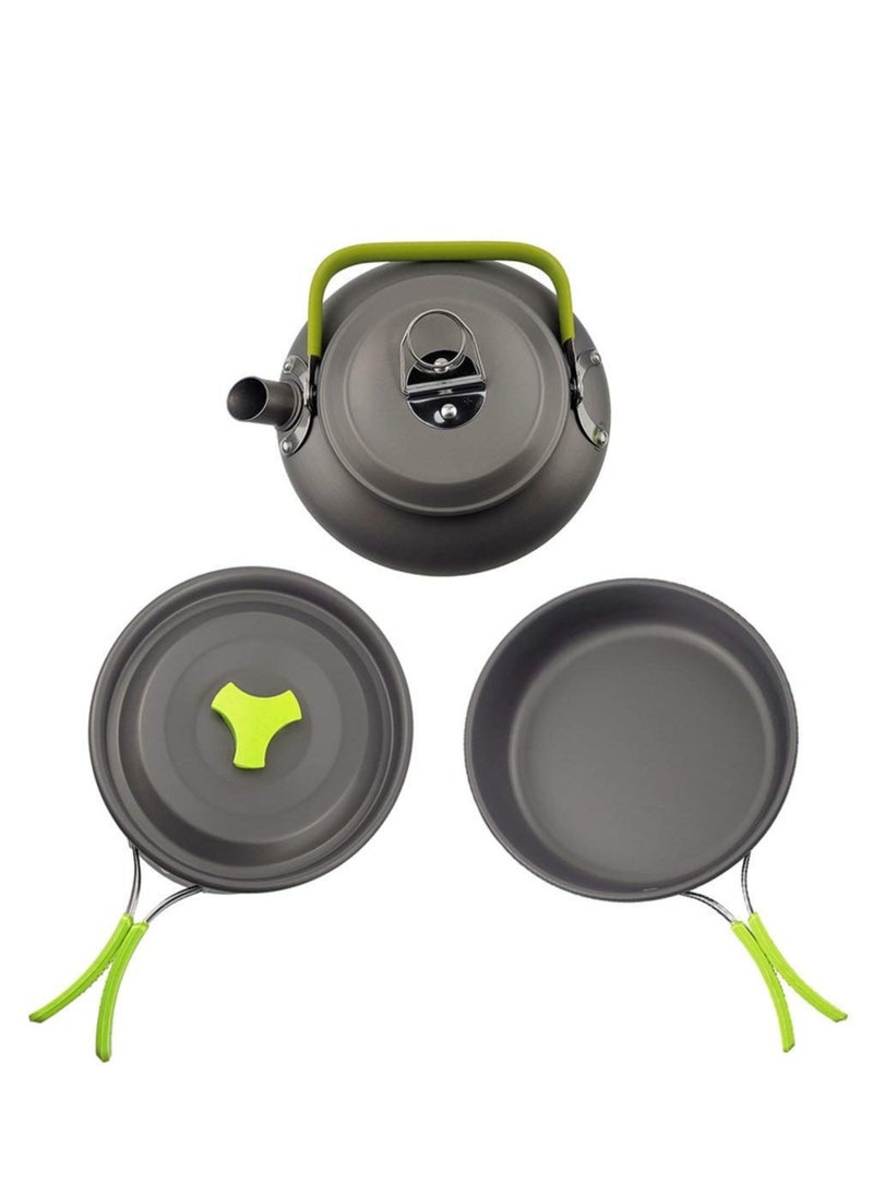 Camping Cookware Mess Kit 1-2 Person / 2-3 Person Folding Knife and Fork Portable Pan and Pan Set Hiking for Picnic and Camping