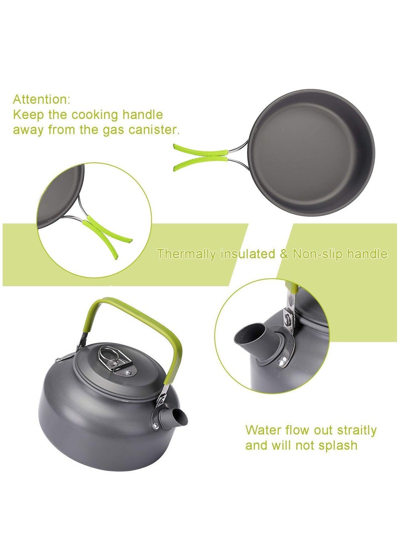 Camping Cookware Mess Kit 1-2 Person / 2-3 Person Folding Knife and Fork Portable Pan and Pan Set Hiking for Picnic and Camping