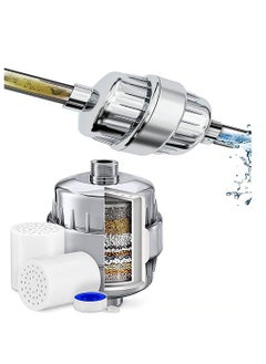 Excefore 15 Stage Shower Filter Shower Head Filter with Vitamin C Water Softener Reduces Dry Itchy Skin for Hard Water High Output Shower Water Filter to Remove Chlorine Heavy Metals and Other Sediments  - Image 1