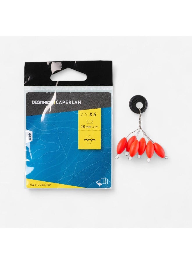 Caperlan Caperlan BY DECATHLON,Fishing Surfcasting Floating Beads Oval 15 Mm Red  - Image 1