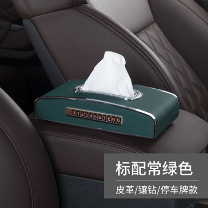 Car Tissue Box Paper Box Creative Multi-Functional Time Holder Hanging Tissue Box Instrument Panel Parking Truck - Image 1
