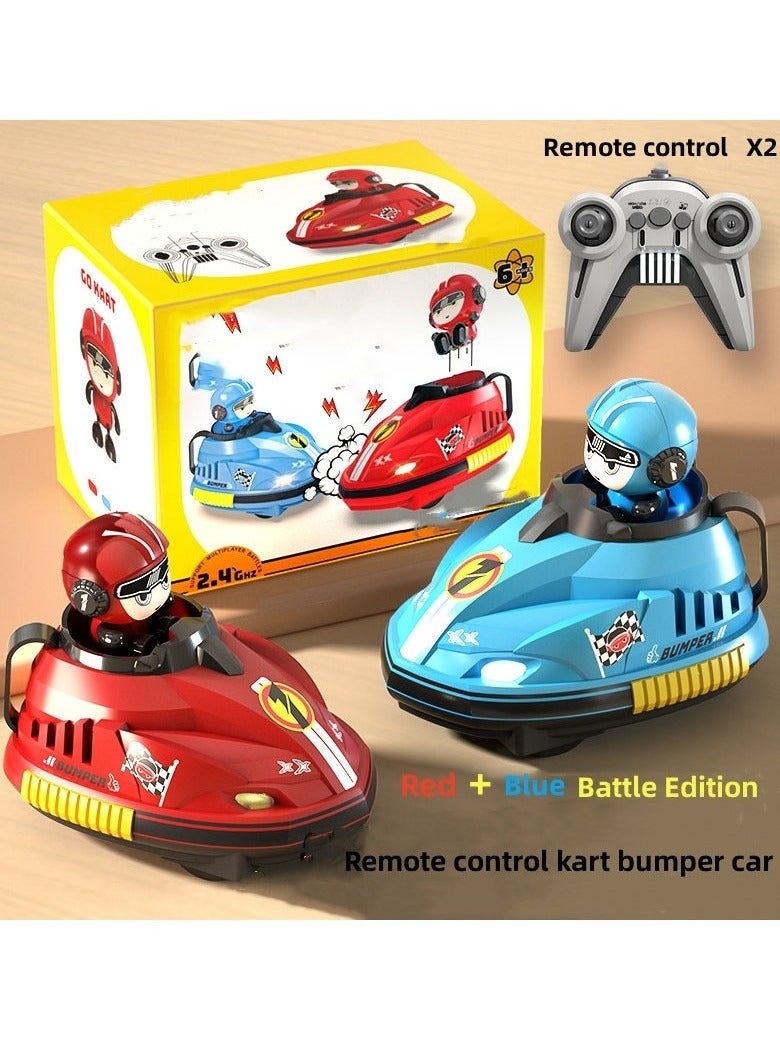 Two person remote control battle collision car parent-child interaction go kart drift catapult children's toy, dynamic music, and cool lighting. Come and have a happy game with your child - Image 1