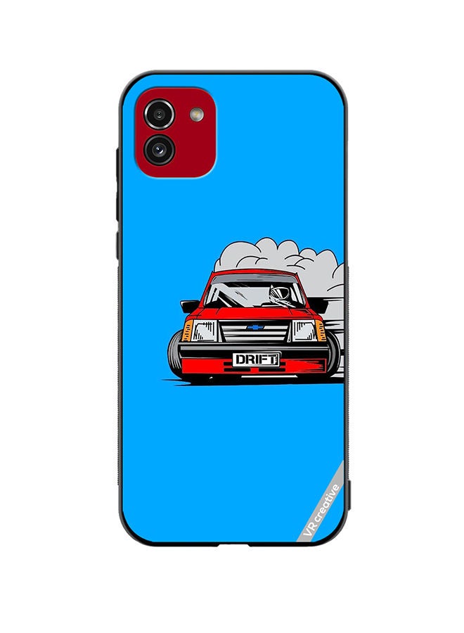 VR CREATIVE Protective Case Cover For Samsung Galaxy A03 Car Drift Design Multicolour - Image 1