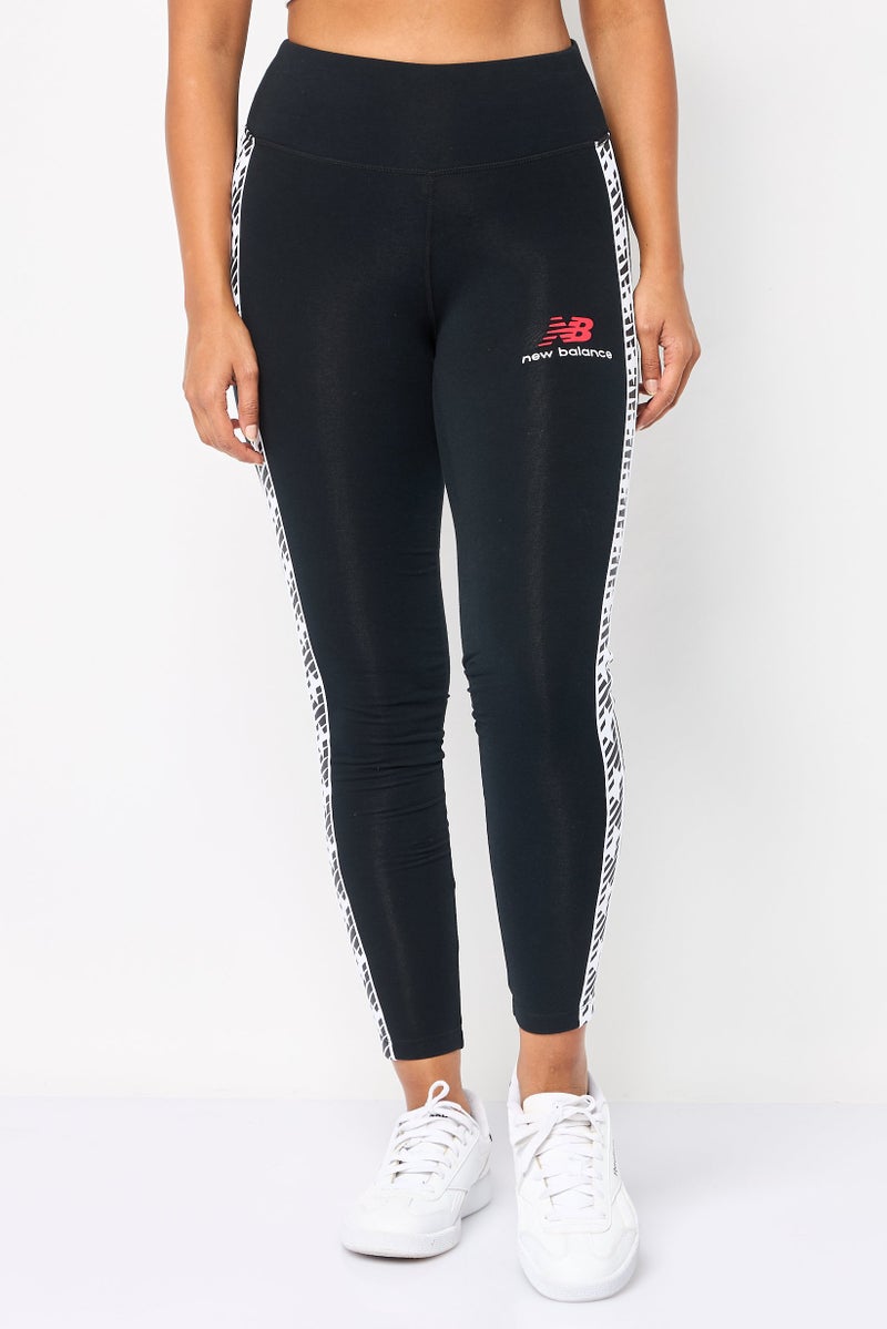 New Balance Women Tight Fit Mid Rise Training Leggings, Black - Image 1