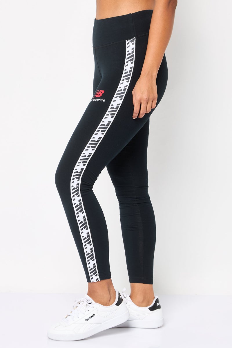 New Balance Women Tight Fit Mid Rise Training Leggings, Black - Image 3