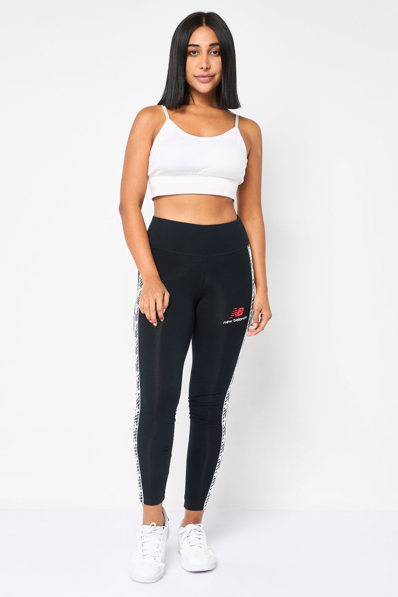 New Balance Women Tight Fit Mid Rise Training Leggings, Black - Image 2