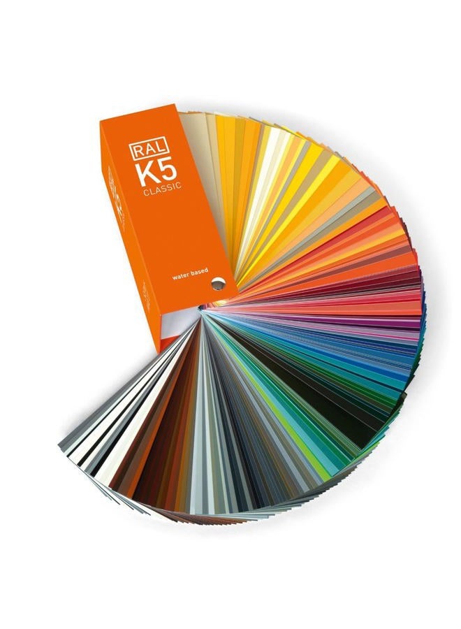 RAL K5 Colour Chart, 216 Full Page Colour Swatches, Semi-Matt, 8 Languages – Water-Based - Image 1