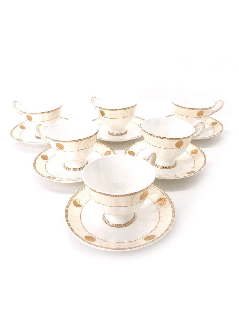 LTR Tea Cup and Saucer 12Pc 