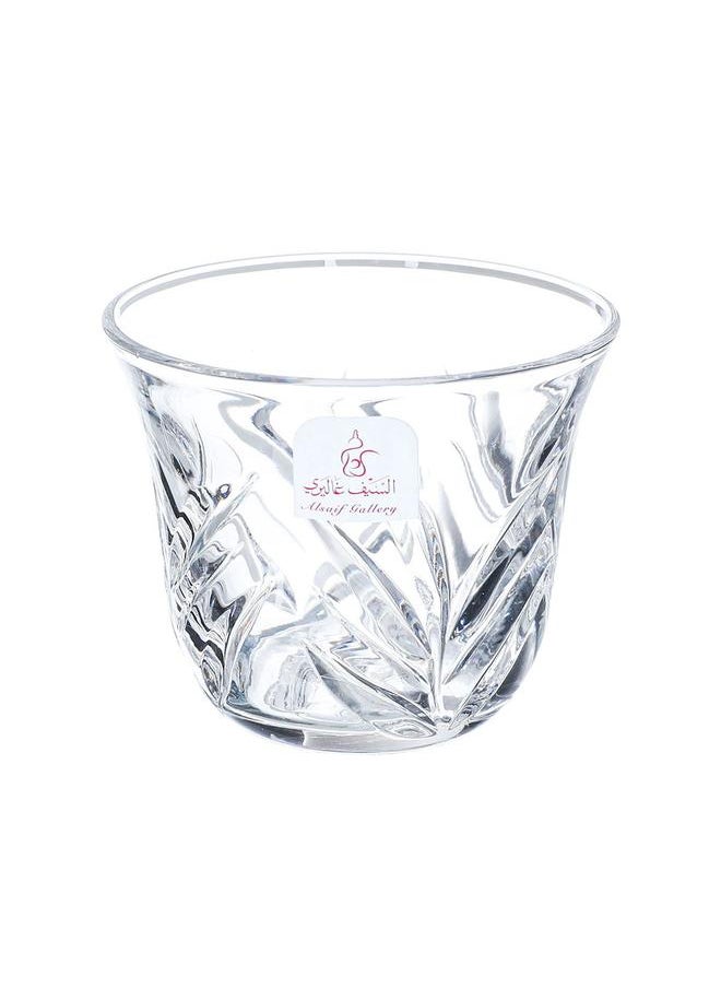 Alsaif Crystal Serving Set And Cups 18 Pieces Clear  - Image 4