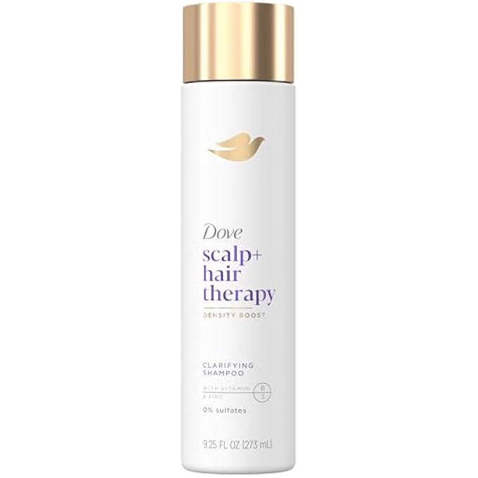 Dove Density Boost Clarifying Shampoo Scalp + Hair Therapy for Gentle Cleansing, with Vitamin B3, Zinc and 0% sulfates, 9.25 oz