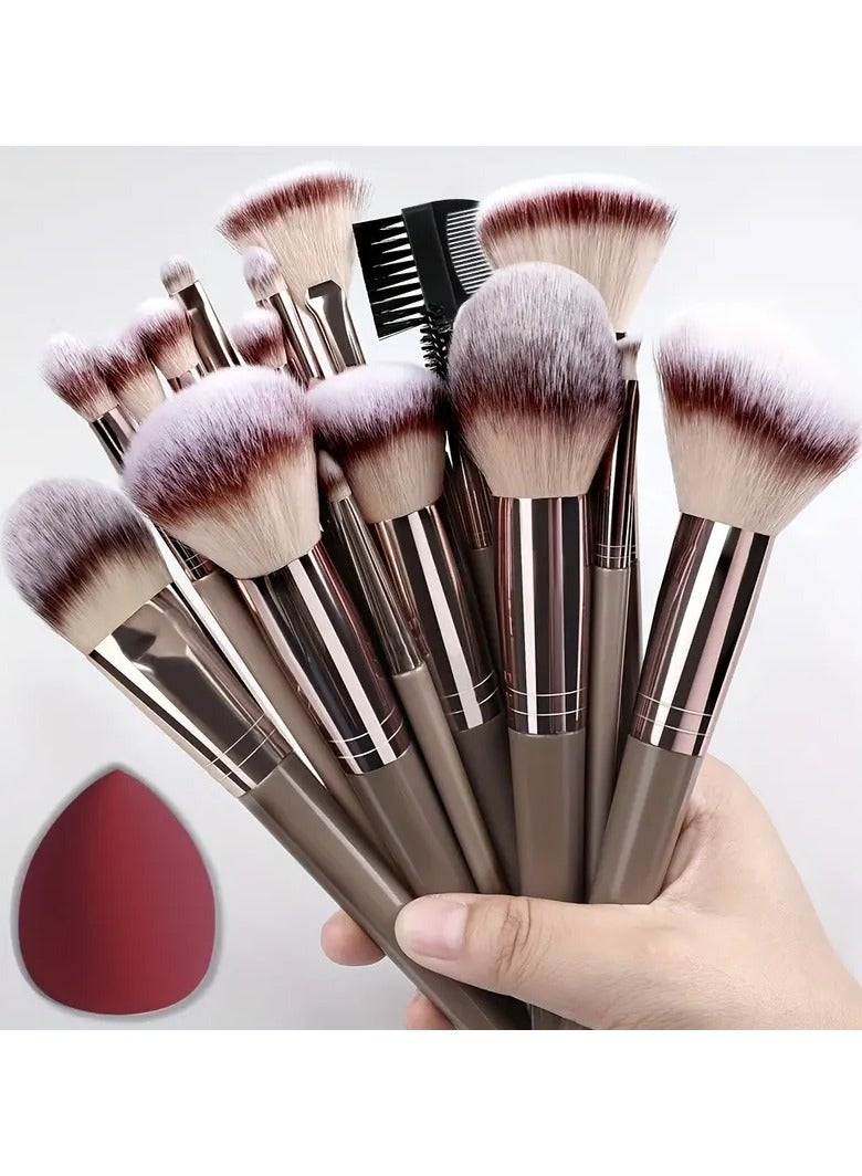 ORiTi 20 pcs Professional Makeup Brushes set Bag Foundation Eyelash Eyebrow Eyeshadow Cosmetic Make UpTool Makeup Brush Tool SeT - Image 2