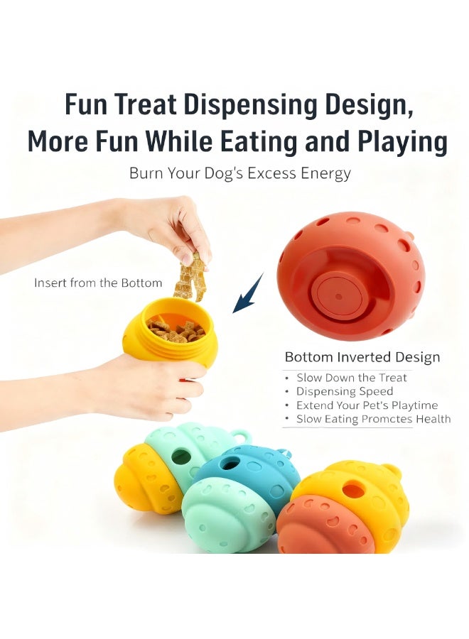 EPET Interactive Dog Treat Dispenser Toy - Slow Feeder Puzzle Ball for Mental Stimulation, Energy Release (Brown & Yellow) - Image 3