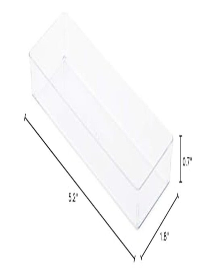 Restaurantware 5.2 x 1.8 Inch Mini Tasting Plates 100 Disposable Rectangle Plastic Plates - Durable Stylish Clear Plastic Hors D'oeuvre Serving Plates For Desserts Or Appetizers At Parties - Image 4