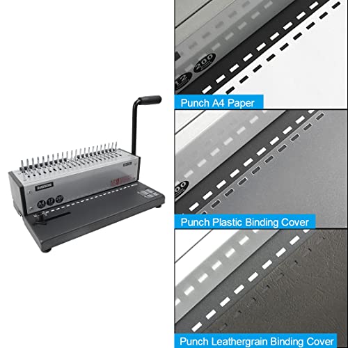 Rayson SD-1201 Binding Machine Punching and Binding with Combs Set - 21 Hole/ 200 Sheets Paper Comb Binder - Image 3
