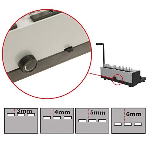 Rayson SD-1201 Binding Machine Punching and Binding with Combs Set - 21 Hole/ 200 Sheets Paper Comb Binder - Image 4