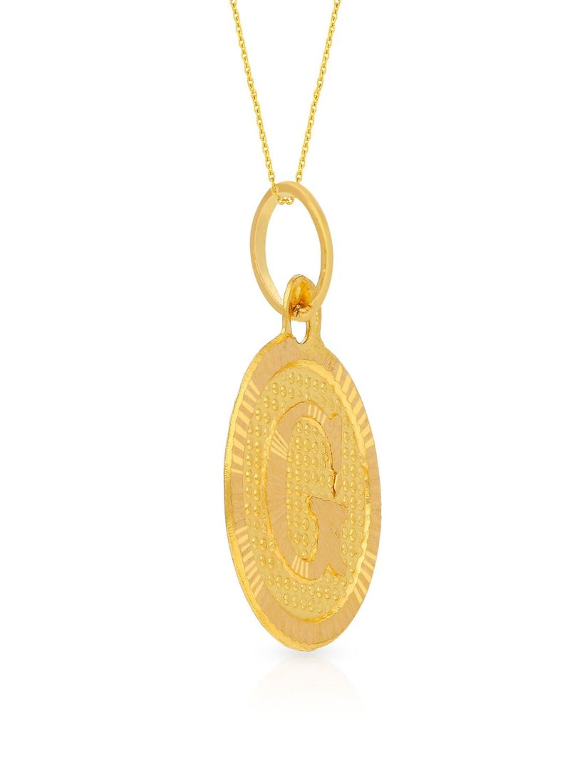 Malabar Gold and Diamonds 22k 916 Purity Gold Pendant for Women EMPN121GY  - Image 2