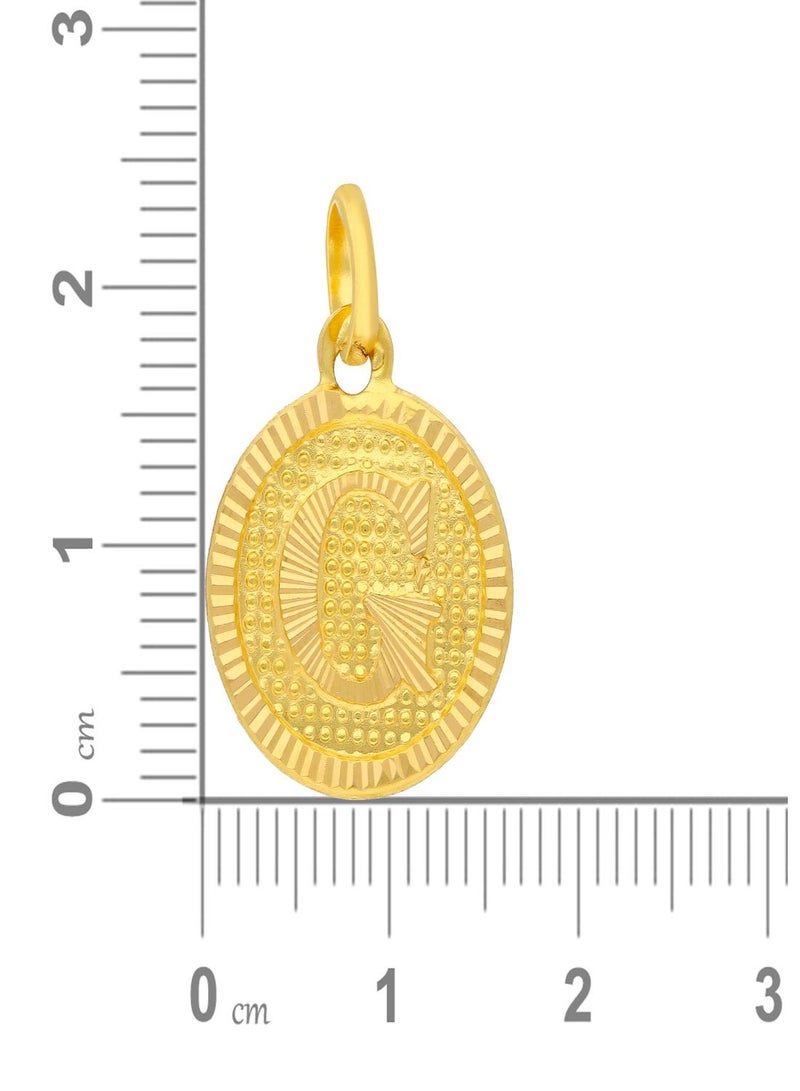 Malabar Gold and Diamonds 22k 916 Purity Gold Pendant for Women EMPN121GY  - Image 5