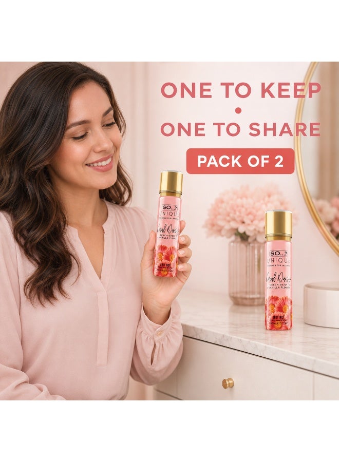 So..? SO…? Unique Coral Daisy Body Mist for Women, Fruity & Gourmand Long-Lasting Fragrance Spray, Wear Alone or Layer with Other Scents, Perfume Gift for Women & Teen Girls, 150ml, Pack of 2 - Image 5