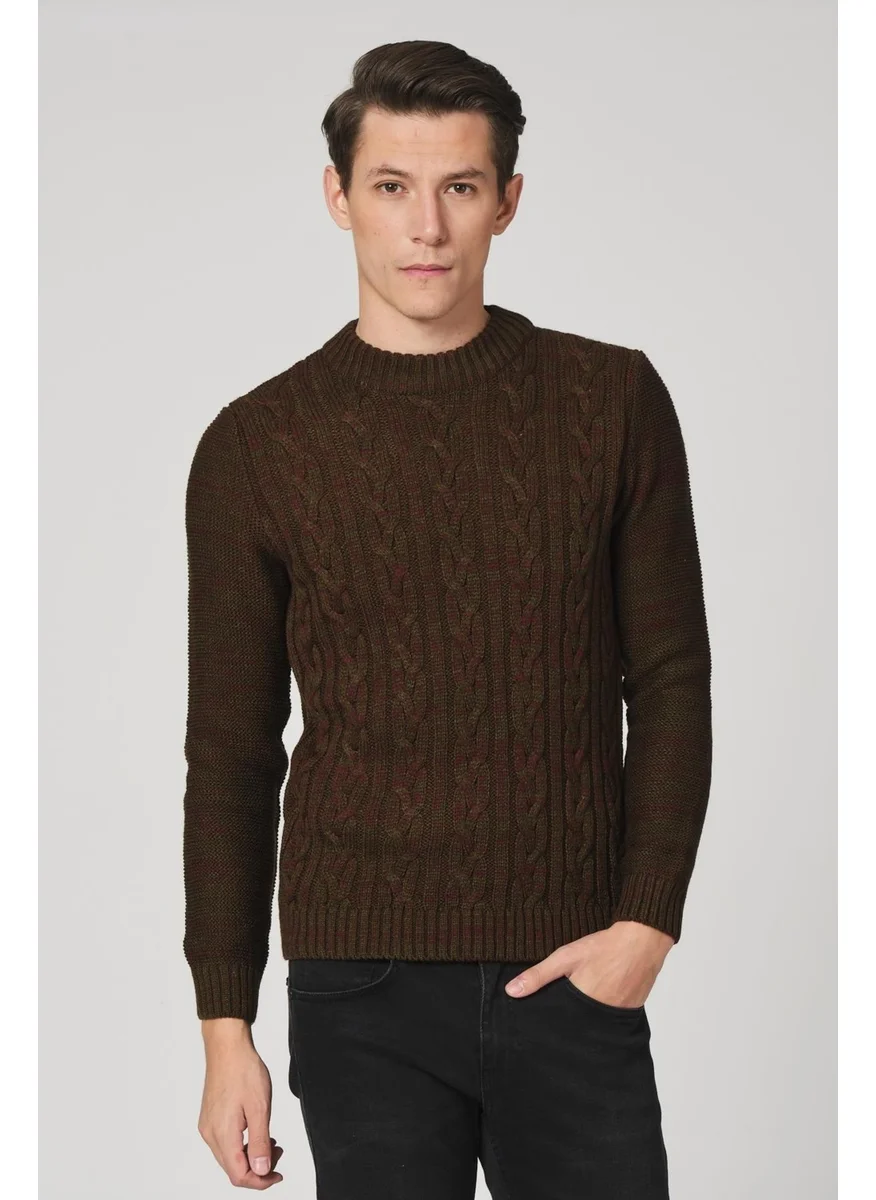 Alexander Gardi Knitted Patterned Half Turtleneck Sweater, (E20-5113)