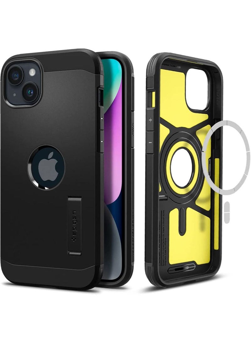 Spigen Tough Armor MagFit iPhone 14 Plus Case Cover with MagSafe - Matte Black  - Image 1
