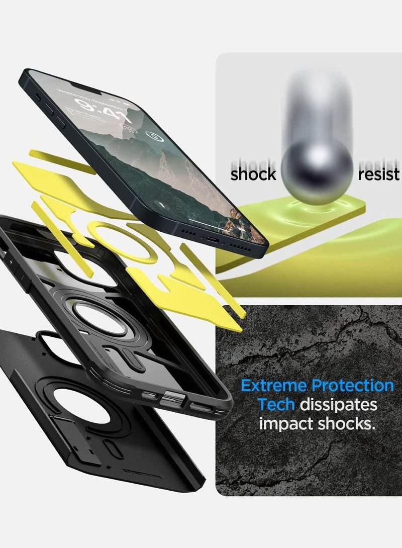 Spigen Tough Armor MagFit iPhone 14 Plus Case Cover with MagSafe - Matte Black  - Image 3