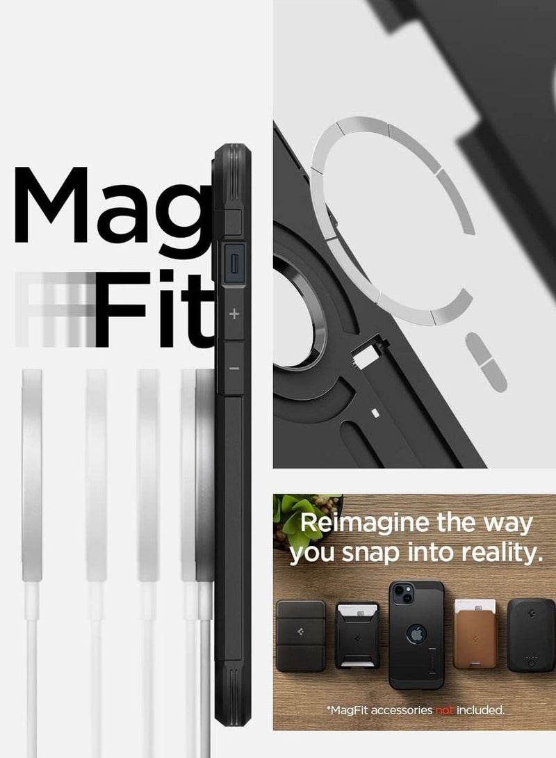 Spigen Tough Armor MagFit iPhone 14 Plus Case Cover with MagSafe - Matte Black  - Image 4