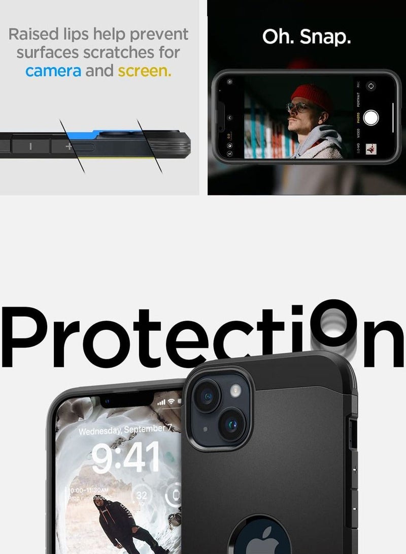 Spigen Tough Armor MagFit iPhone 14 Plus Case Cover with MagSafe - Matte Black  - Image 5