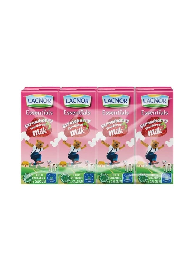 Lacnor Lacnor Essential Strawberry Flavored Milk Rich In Vitamin and Calcium- 180ml 
