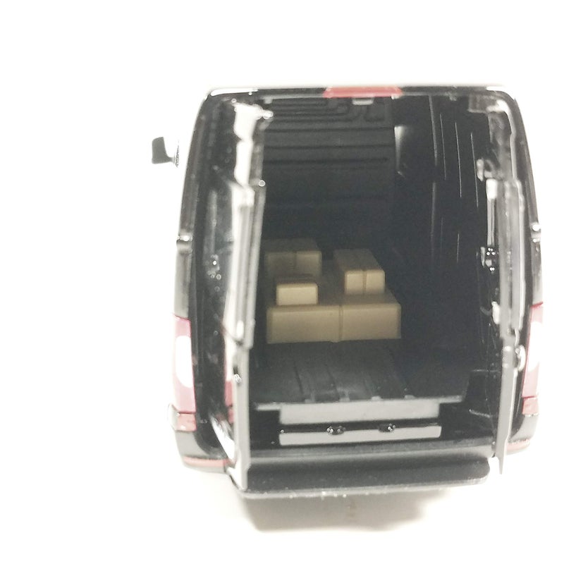 KiNSMART MercedesBenz Sprinter Cargo Van 148 O Scale 5 Die Cast Metal Model Toy Van PullBack Action Black - Image 5