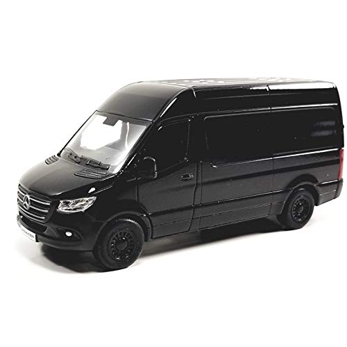 KiNSMART MercedesBenz Sprinter Cargo Van 148 O Scale 5 Die Cast Metal Model Toy Van PullBack Action Black - Image 1