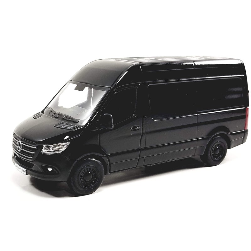 KiNSMART MercedesBenz Sprinter Cargo Van 148 O Scale 5 Die Cast Metal Model Toy Van PullBack Action Black - Image 2