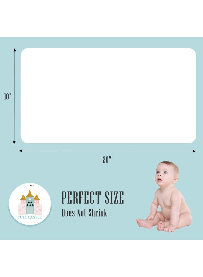 Cute Castle 12 Pack Muslin Burp Cloths for Baby - Ultra-Soft 100% Cotton Baby Washcloths - Large 20'' by 10'' Super Absorbent Milk Spit Up Rags - Burpy Cloths for Unisex, Boy, Girl - Multicolor - Image 2