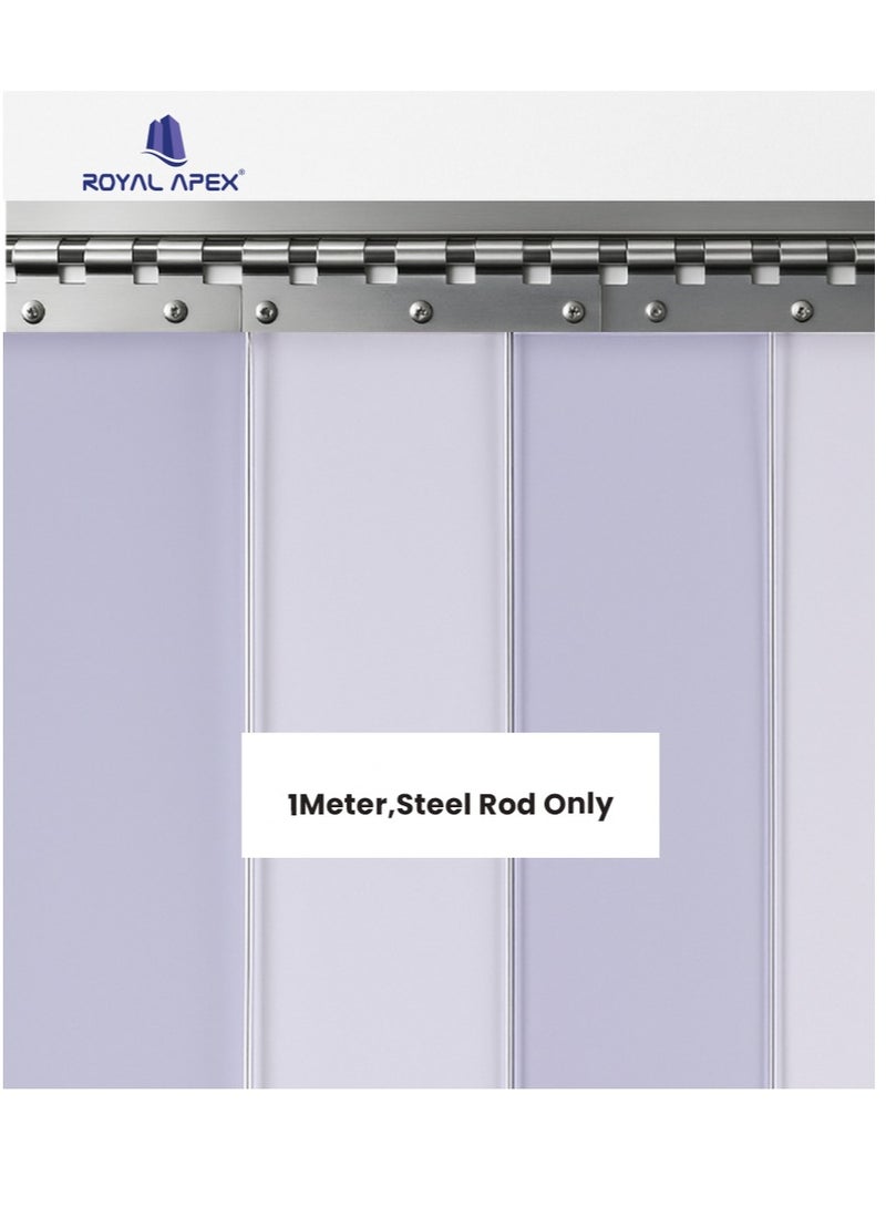 Royal Apex Pvc Strip Curtains Stainless Steel Rod For Walking In The Climate In Which The Refrigerator Is Pollution Control Freezers Door Clean Room Warehouses Pet Access Doors 1Meter Steel Rod Only - Image 2