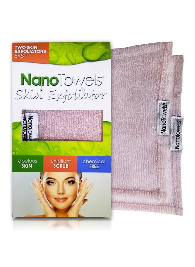Life Miracle - Nano Towels Skin Exfoliating Cleanser | Personal Microdermabrasion Face Wash, Pore Toner & Body Scrub Cloth | Chemical Free Dead Skin and Blackhead Remover. Korean Skin Care Secret | 2 Exfoliators - Image 1