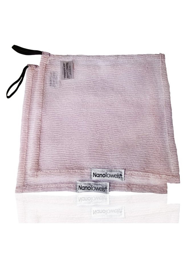 Life Miracle - Nano Towels Skin Exfoliating Cleanser | Personal Microdermabrasion Face Wash, Pore Toner & Body Scrub Cloth | Chemical Free Dead Skin and Blackhead Remover. Korean Skin Care Secret | 2 Exfoliators - Image 1