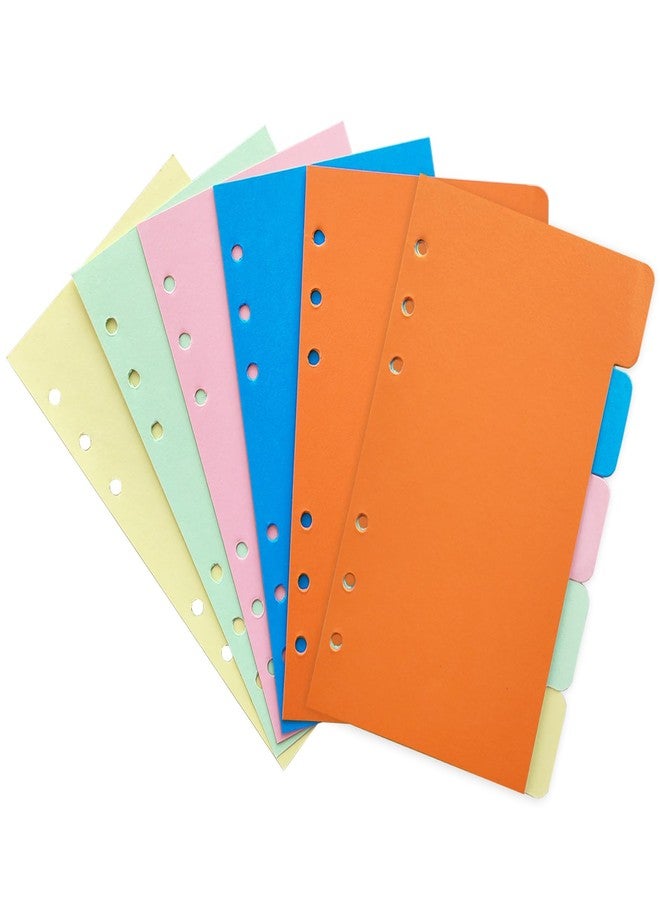 DY.2ten Binder Dividers for 6-Holes Ring Binder, 1/5 Cut Tabs, A6 Size, Sturdy Paper Dividers with 5 Tabs for School Office Home, 2 Sets, 10 Dividers - Image 1