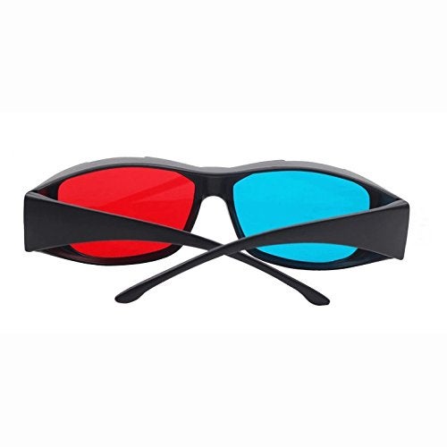 Jambar Red-Blue 3D Glasses with Glasses Case & Cleaning Cloth / Cyan Anaglyph Simple Style 3D Glasses 3D Movie/Video/Image/Books/Magazine - Image 5