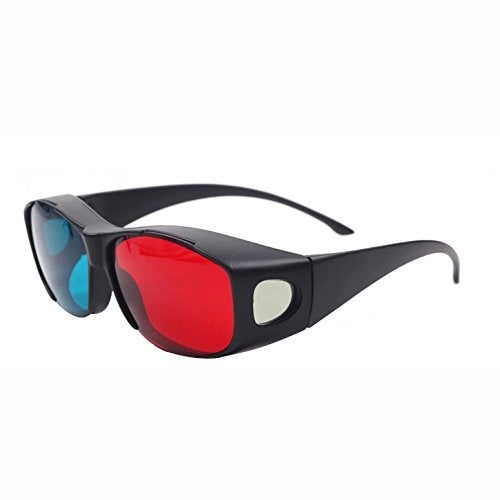 Jambar Red-Blue 3D Glasses with Glasses Case & Cleaning Cloth / Cyan Anaglyph Simple Style 3D Glasses 3D Movie/Video/Image/Books/Magazine - Image 4