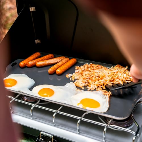 Coghlan's Coghlans Camp Griddle Lightweight Aluminum 165 x 10 size PFASFree and NonStick Ceramic Coating Cooking Surface for Two Burner Stoves Ideal for Camping and Outdoor Cooking - Image 3