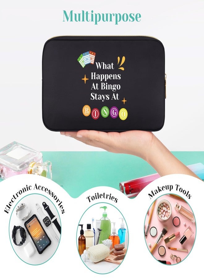 Baipilu Bingo Gifts for Women Makeup Bag Bingo Player Gift Bingo Lovers Gift Bingo Game Gift Bingo Birthday Gifts Casino Lovers Gift Casino Bingo Themed Gifts Retirement Party Gifts Travel Pouch - Image 5