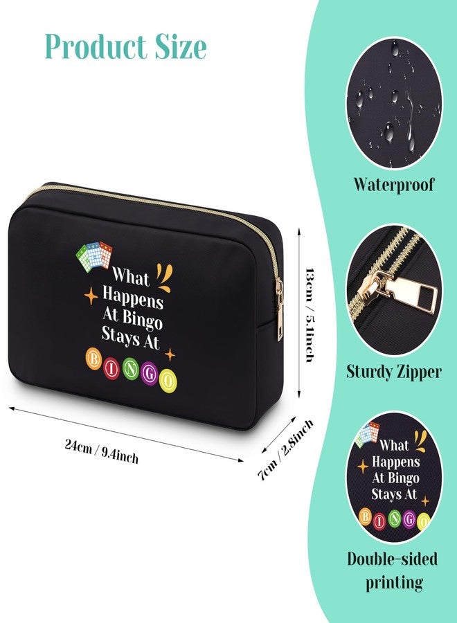 Baipilu Bingo Gifts for Women Makeup Bag Bingo Player Gift Bingo Lovers Gift Bingo Game Gift Bingo Birthday Gifts Casino Lovers Gift Casino Bingo Themed Gifts Retirement Party Gifts Travel Pouch - Image 2